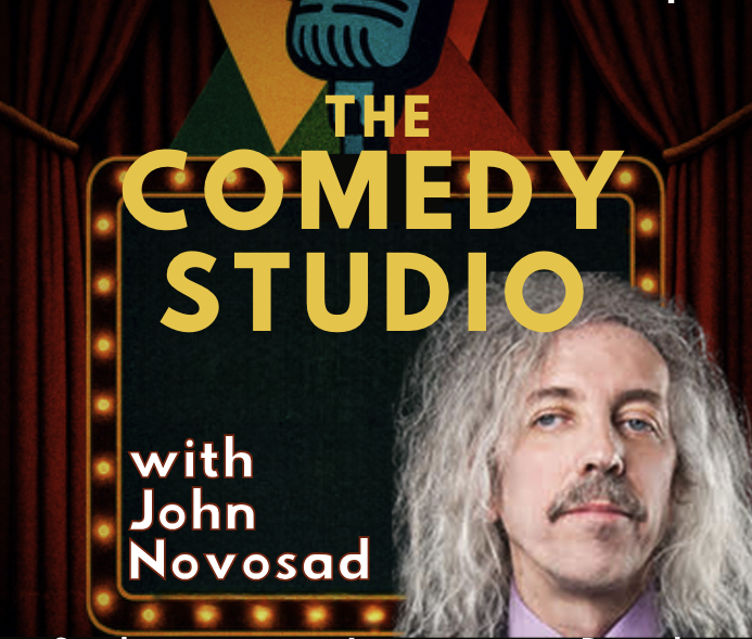 The Comedy Studio logo with John Novosad